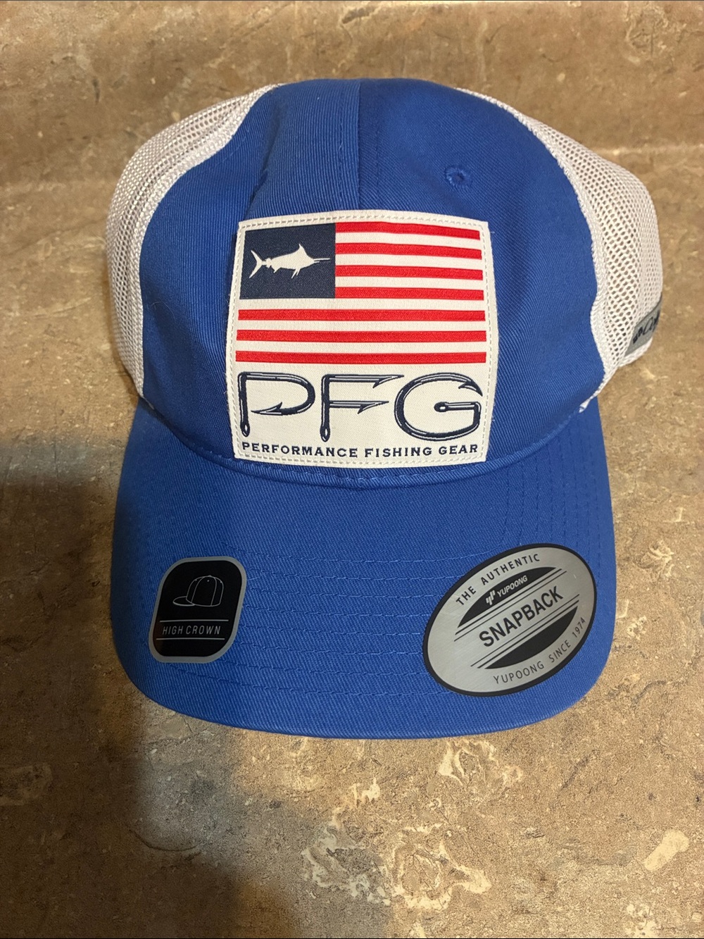 Columbia Performance Fishing Gear Snapback Hat - Blue & White NWT